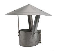 FABULETTA Chimenea redonda resistente al viento lluvia sombrero protector 304 acero inoxidable plata para 100 mm diámetro de tubería hogar jardín uso