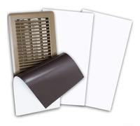 FABULETTA Cubierta magnética de ventilación de aire PVC a prueba de polvo grano de madera blanca para piso pared techo HVAC rejilla de registro 1 paquete (A)