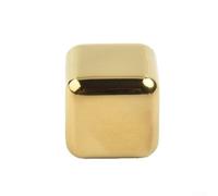 FABULETTA Cubos de hielo de acero inoxidable reutilizables para enfriar whisky con pinzas de hielo y bandeja que no alteran el sabor de las bebidas, perfectos para los amantes del whisky (dorado)