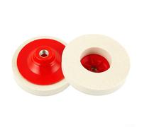 FABULETTA Disco de pulido de fieltro de lana para amoladora angular M-14, adaptador de almohadilla gruesa, eliminación de óxido, piedra de metal, vidrio, 115 mm, 125 mm, 1 pieza (125 mm)