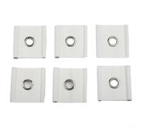 FABULETTA Gancho de enchufe 6 ganchos de refugio RV para cortina de puerta, persiana enrollable de pista, tela recubierta de PVC para uso en camping al aire libre (blanco)