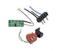 FABULETTA Interruptor de taladro eléctrico, interruptor y conector de placa de control, apto para WORX WU390 WX390 WX390.1 WU390.9, 20V H3, 1 paquete.