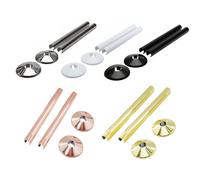 FABULETTA Juego de 2 cubiertas para tubo de radiador de 15 mm, cromadas