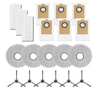 FABULETTA Juego de piezas de repuesto apto para LEFANT, apto para M3, apto para M3 para GEN2 y apto para robot aspirador M3 Gen1 con filtros, toallitas, bolsas de polvo y cepillos laterales