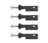 FABULETTA Paquete de 4 pasadores de montaje para placa de escape Maxtrax MKII con pernos M10, diseño antirrobo, negro, 140 mm de longitud, equipo de recuperación todoterreno