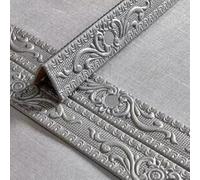 FABULETTA Tira de costura decorativa de espuma XPE retro 3D para pared, impermeable, a prueba de polvo, para marco de puerta de techo, hogar, comercial, 10 m (gris plateado)