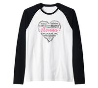Fabulosa Amada Nonna Alentando Fuerte Camiseta Manga Raglan