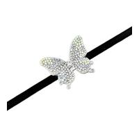 Fabulosa gargantilla de mariposa con diamantes de imitación adornada para los amantes de la moda, Como se muestra en la, como se muestra