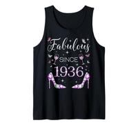 Fabuloso Desde 1936 Fiesta de Cumpleaños Tacones Altos Mariposas Camiseta sin Mangas