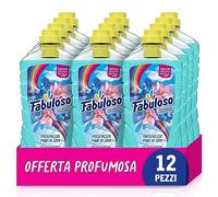 Fabuloso Detergente multiusos para suelos, aroma de flor de loto, 950 ml, 100 % limpieza, perfume durante 24 horas, fórmula biodegradable al 94 %, 99 % ingredientes de origen natural, juego de 12