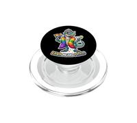 Fabuloso Rainbow Pride-o-Saurus Rex PopSockets PopGrip para MagSafe
