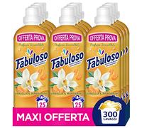 Fabuloso Suavizante para lavadora concentrado Sensation Mandarin, ropa suave y fresca 2 veces más larga, 12 x 585 ml, 300 lavados