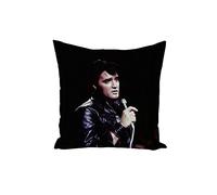 Fabulous Funda de Cojín Foto de la Famosa Estrella Cantante Elvis Presley Viejo Música Original 8 40x40cm