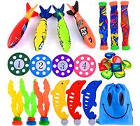 Faburo 28pcs Juguete de Piscina, Juguetes de Buceo Verano, Juegos de Agua para Niños en Piscinas, Playas, Deportes, Turismo, Compras u Otras Actividades de Excursión, Conjunto de Entrenamiento