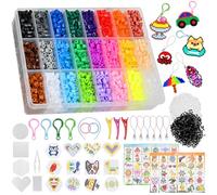 Faburo Hama Beads 5mm, Cuentas para Planchar 6300pcs, Hama Beads Recambio para Manualidades Niños, Juguetes Niños como Regalos Navidad Originales DIY, Set de Perlas Plancharpara con Plantillas y Caja