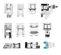 Faburo Prensatelas Maquina Coser 11 Pcs, Costura Accesorios para Máquina de Coser Singer, Alfa, IKEA, Brother, Janome, Elna, Juki, Lidl, Bricolaje y Herramientas, Prensatelas Profesional de Overlock