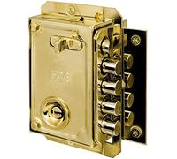 Fac seguridad s-90p - Cerradura sobreponer derecha dorado