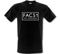 FAC51 Factory Records The Hacienda Manchester - Camiseta de algodón pesado, talla S - XXL