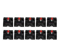 FACAIIO 10 interruptores de botón momentáneos ZB2-BE101C ZB2-BE102C NO 10A 600V Bloque a presión para maquinaria textil automotriz