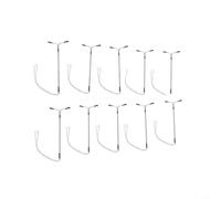 FACAIIO 10 lámparas de tren LED para calle, modelo a escala HO, accesorios de construcción de ferrocarril, 14 cm, color blanco, doble cabezal para diseños de luces de patio