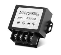 FACAIIO 12 V a 24 V 5 A 120 W DC-DC para convertidor Boost, adaptador de corriente regulador de voltaje con sobrecorriente para protección de audio de coche, iluminación LED, sistema solar
