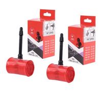 FACAIIO 2 tubos interiores de TPU para bicicleta de 18 pulgadas para válvula Presta de 45 mm, ligero con resistencia a pinchazos, resistente a altas y bajas temperaturas, color rojo