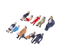 FACAIIO 24 figuras de ferrocarril a escala HO 1:87 modelo de tren personas para modelos arquitectónicos - Poses mixtas al azar sentados trabajadores de pie diorama paisaje kit