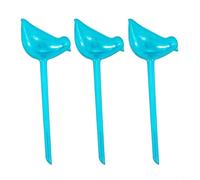FACAIIO 3 estacas automáticas de riego de plantas, goteador de pájaros de PVC transparente para plantas en maceta de interior y exterior, picos de riego de fácil llenado (azul lago)