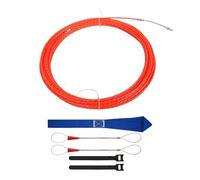 FACAIIO 30 m 4,5 mm, ayuda a la retracción del cable con 2 muelles guía, poliéster y alambre de tracción de metal para rosca de tuberías, color naranja