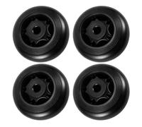 FACAIIO 4 ruedas de plástico silenciosas de 70 x 25 x 8 mm, para bicicletas de ejercicio, cintas de correr, piezas de repuesto fáciles de instalar, color negro