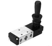 FACAIIO 4H230C-08 Válvula de aire neumática de 1/4 pulgadas PT de 5 vías y 3 posiciones con palanca de mano, cuerpo de aleación de aluminio para automatización industrial
