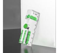 FACAIIO Acrílico para mini regla de nivel con imán para una medición precisa, tamaños de 75-102 mm, burbuja transparente para ángulos horizontales verticales y de 45°, construcción transparente