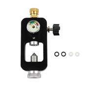 FACAIIO Adaptador de botella de aire HPA para buceo, válvula DIN de 6000 psi con acoplamiento de desconexión rápida de 8/9/10/8,5 mm, estación de llenado de aleación de aluminio para buceo y rifles de