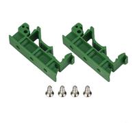 FACAIIO Adaptador de montaje en riel DIN para rieles de 35 mm, clips de soporte de montaje PCB con tornillos, soporte de plástico para electrónica industrial de placa de circuito, gris, negro y verde
