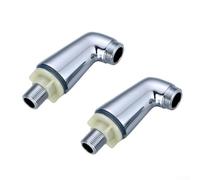 FACAIIO Adaptador de patas de grifo mezclador de ducha cromado montado en cubierta, accesorios de baño de latón para convertir grifos montados en la pared, fácil instalación, paquete de 2