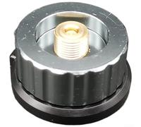 FACAIIO Adaptador de recipiente de gas para estufa de camping, largo a para conversión plana con apagado automático, núcleo interior de latón, para diseño portátil compacto (gris)