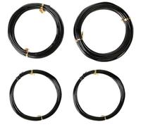 FACAIIO Alambre de aluminio anodizado para bonsái para plantas y árboles, 1,0/1,5/2,0/2,5 mm, longitud total de 23 m, juego de 4 piezas