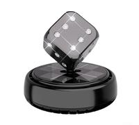 FACAIIO Ambientador solar para coche con rotación automática, diseño en forma de dados, dispensador compacto de aroma ABS con tableta de aceite esencial