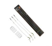 FACAIIO Aparejos de pesca de carpas curvados con anzuelos giratorios para carne, para cebos de carne de acero inoxidable para paradas de aparejos preatados, varios tamaños disponibles (1 paquete #8)