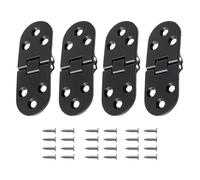 FACAIIO Bisagra abatible de aleación de zinc para mesa y puerta plegable, 7,8 x 3 cm, paquete de 4 unidades, con tornillos, plateado/negro/dorado/azul/rojo, resistente a la corrosión
