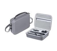 FACAIIO Bolsa de hombro de piel sintética impermeable para DJI Pocket 3, estuche de almacenamiento compacto con ajuste moldeado, correa ajustable, color gris