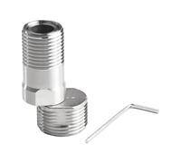 FACAIIO Boquilla extensible para junta de esquina giratoria de 360°, pie curvado en ángulo de acero inoxidable para instalación de válvula termostática de ducha