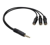 FACAIIO Cable divisor de audio de 3,5 mm de 1 a 6 auriculares, cable de extensión para computadora, para smartphones, tabletas, reproductores de MP3