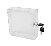 FACAIIO Caja de bloqueo de termostato de CA de acrílico transparente, cubierta protectora de montaje en pared segura con 2 controladores de temperatura resistentes a manipulaciones, 16 x 15 x 6 cm