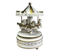 FACAIIO Caja de música clásica de carrusel para robot aspirador Narwal Freo S, paquete de accesorios de repuesto, diseño de madera con melodía melodiosa, 8 x 4 x 3.9 pulgadas, verde/rojo