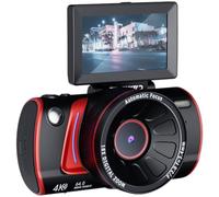 FACAIIO Cámara digital 4K HD con pantalla abatible de 3 pulgadas y WiFi, 5 MP, zoom de 18x, soporta 256 GB, grabación de video 4K/2.5K/1080P, para viajes compactos y vlogging