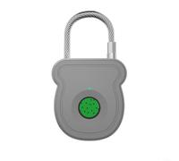 FACAIIO Candado inteligente de huellas dactilares para puertas, armarios de equipaje, carga USB-C, capacidad de 20 usuarios, cerradura de entrada sin llave para un acceso seguro (gris)