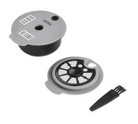 FACAIIO Cápsula de café reutilizable con tapas de silicona de 60 ml y 180 ml y accesorios compatibles con máquinas Bosch Tassimo