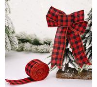 FACAIIO Cinta de celosía navideña de 6 m, color rojo, blanco y negro | Cinta de celosía roja, blanca y negra de 6 m, para manualidades, 6 metros, color rojo, blanco y negro, decoración de Navidad