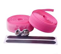 FACAIIO Cinta de manillar de bicicleta de carretera, EVA perforada transpirable antideslizante trampa de agarre para ciclismo (rosa)